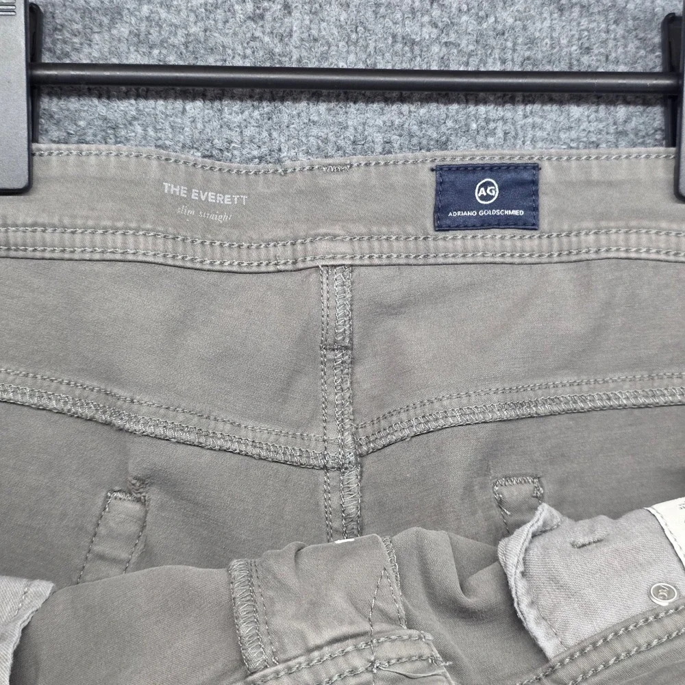 AG Adriano Goldschmied Everett Slim Straight Grey Pants 40x32 1794SUDSOY 32 Mens